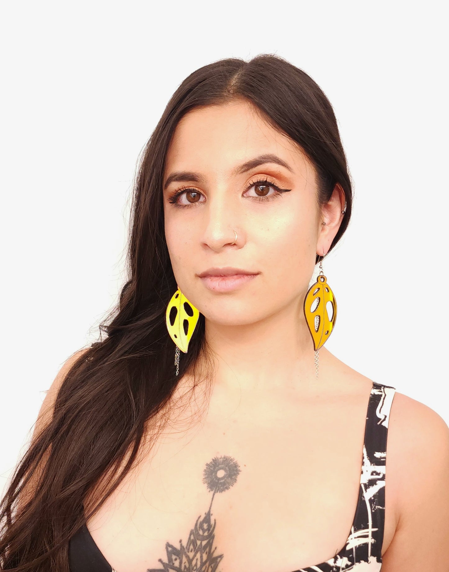 Acrylics Leaf Drop Earrings | Women's Leaf Earrings | Lumen Alchemy