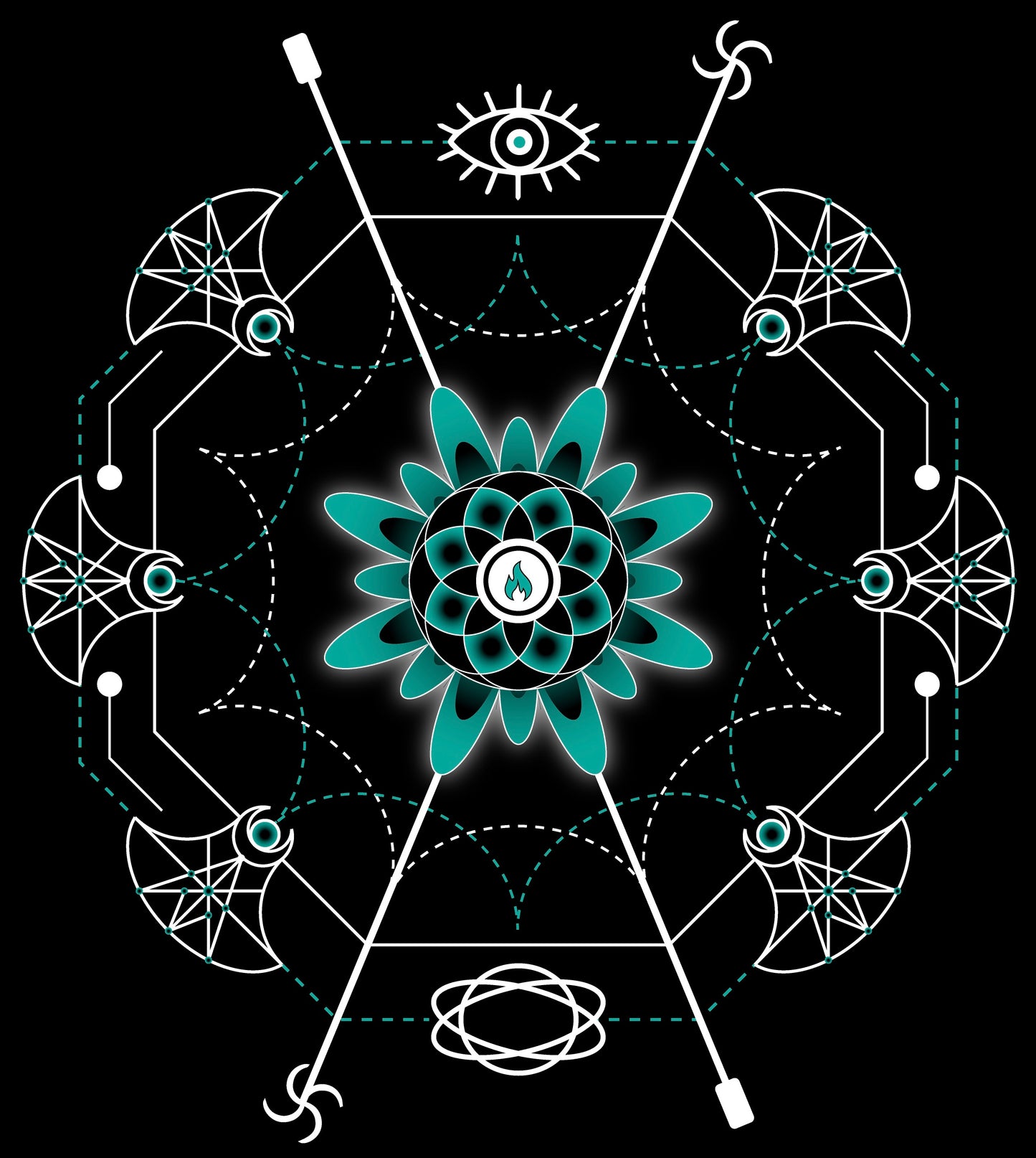 Hexagon Printed T-shirts | Black T-Shirts | Lumen Alchemy