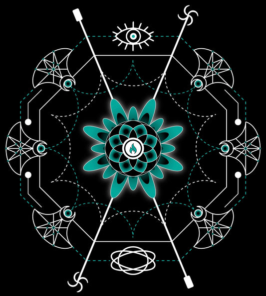 Hexagon Printed T-shirts | Black T-Shirts | Lumen Alchemy