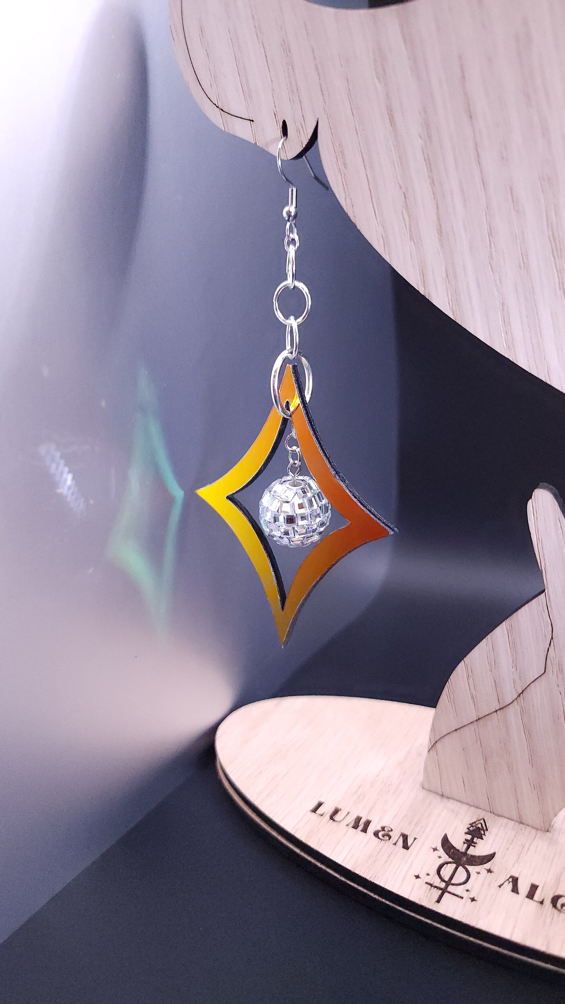 Disco Ball Earrings | Women's Square Earrings | Lumen Alchemy