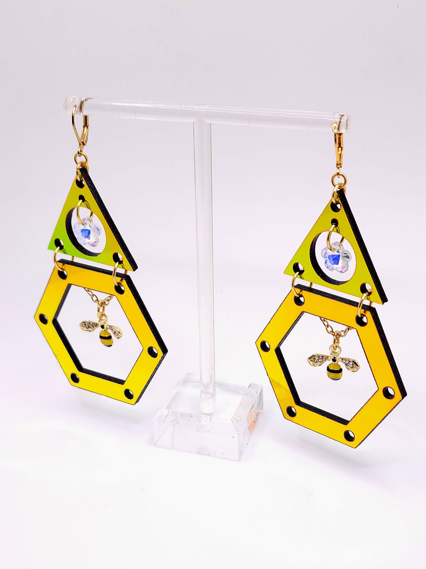 Eye Catching Hexagon Earrings | Queen Bee Earrings | Lumen Alchemy